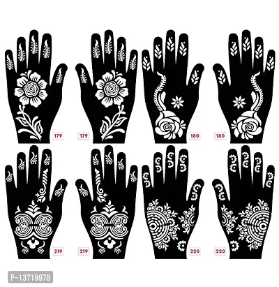 Apcutes mehndi stencils for both hands set of 4.-thumb0