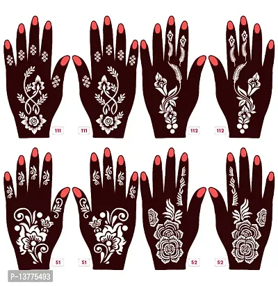 Apcutes mehndi stencils for both hands set of 4.-thumb0