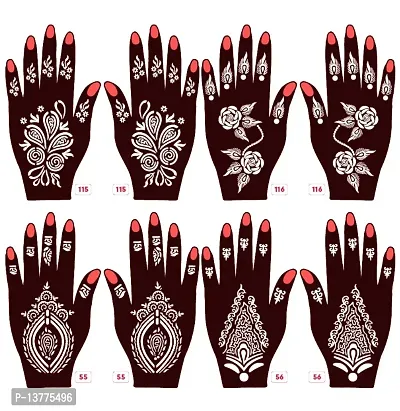 Apcutes mehndi stencils for both hands set of 4.-thumb0