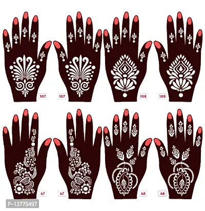 Apcutes mehndi stencils for both hands set of 4.-thumb0