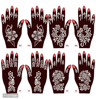 Apcutes mehndi stencils for both hands set of 4.-thumb0