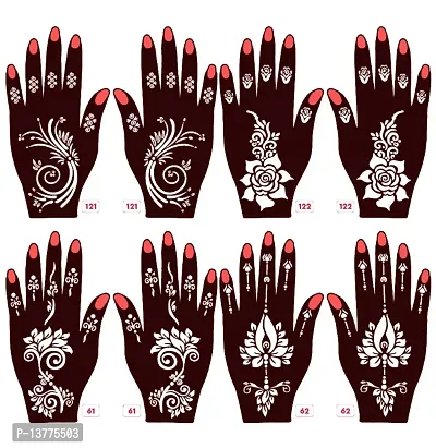 Apcutes mehndi stencils for both hands set of 4.-thumb0