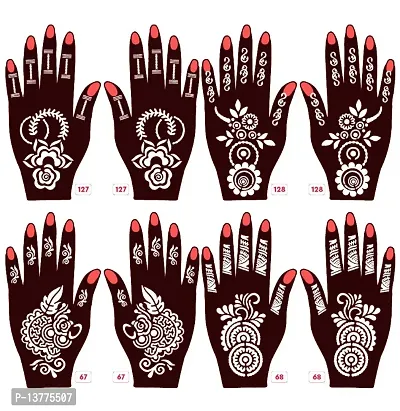 Apcutes mehndi stencils for both hands set of 4.-thumb0