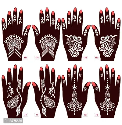 Apcutes mehndi stencils for both hands set of 4.-thumb0