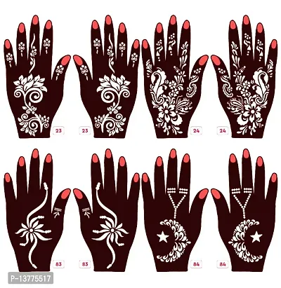 Apcutes mehndi stencils for both hands set of 4.-thumb0