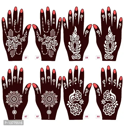 Apcutes mehndi stencils for both hands set of 4.