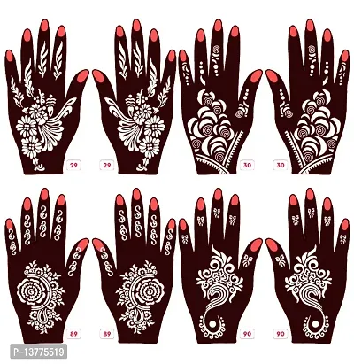 Apcutes mehndi stencils for both hands set of 4.-thumb0