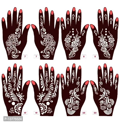 Apcutes mehndi stencils for both hands set of 4.-thumb0