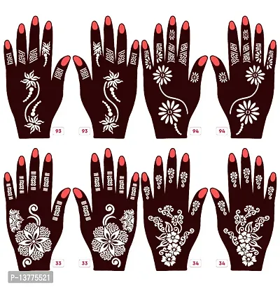 Apcutes mehndi stencils for both hands set of 4.-thumb0