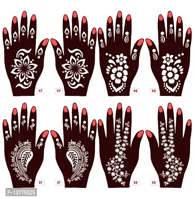 Apcutes mehndi stencils for both hands set of 4.-thumb0