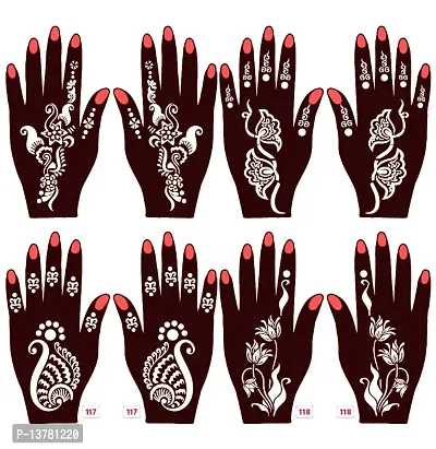 Apcutes mehndi stencils for both hands set of 4.-thumb0