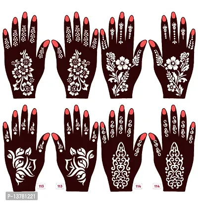 Apcutes mehndi stencils for both hands set of 4.-thumb0