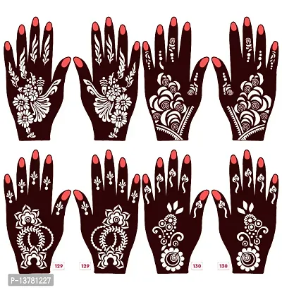 Apcutes mehndi stencils for both hands set of 4.-thumb0