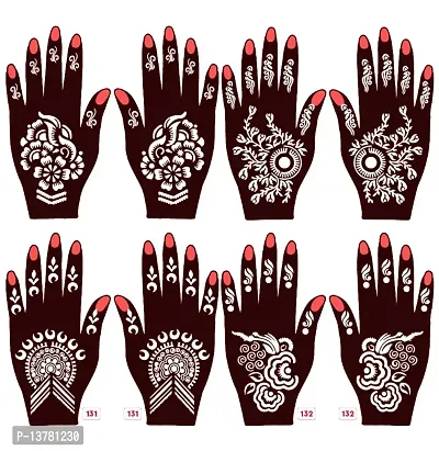 Apcutes mehndi stencils for both hands set of 4.-thumb0