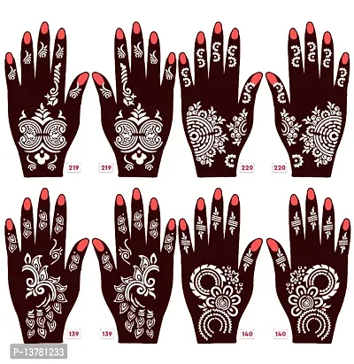 Apcutes mehndi stencils for both hands set of 4.-thumb0