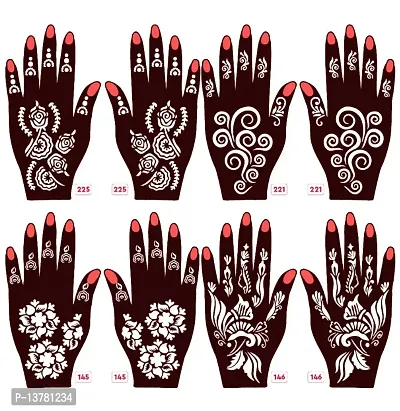 Apcutes mehndi stencils for both hands set of 4.-thumb0