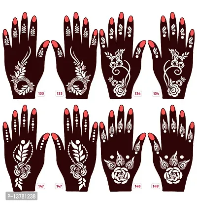 Apcutes mehndi stencils for both hands set of 4.-thumb0