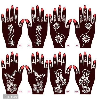 Apcutes mehndi stencils for both hands set of 4.