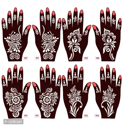 Apcutes mehndi stencils for both hands set of 4.-thumb0