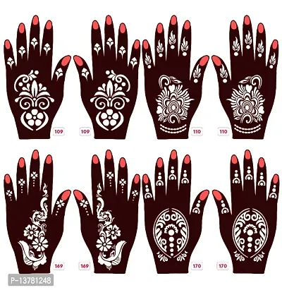 Apcutes mehndi stencils for both hands set of 4.-thumb0