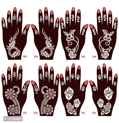 Apcutes mehndi stencils for both hands set of 4.-thumb0