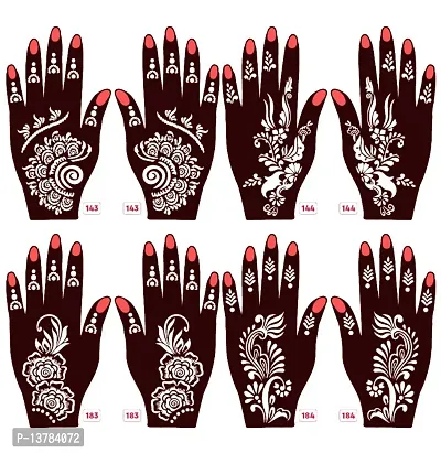 Apcutes mehndi stencils for both hands set of 4.