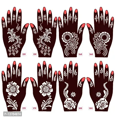 Apcutes mehndi stencils for both hands set of 4.-thumb0