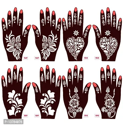 Apcutes mehndi stencils for both hands set of 4.-thumb0