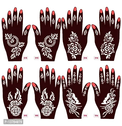 Apcutes mehndi stencils for both hands set of 4.-thumb0