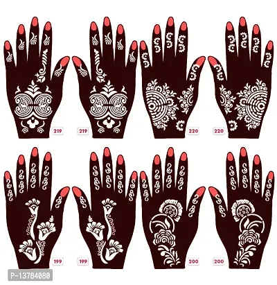 Apcutes mehndi stencils for both hands set of 4.-thumb0