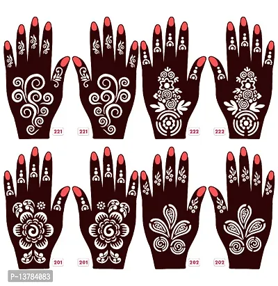 Apcutes mehndi stencils for both hands set of 4.-thumb0