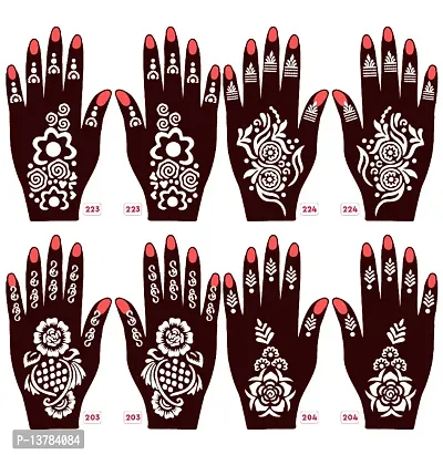 Apcutes mehndi stencils for both hands set of 4.-thumb0