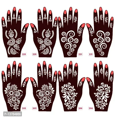 Apcutes mehndi stencils for both hands set of 4.