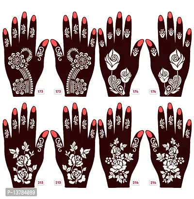 Apcutes mehndi stencils for both hands set of 4.-thumb0