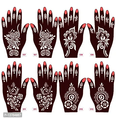 Apcutes mehndi stencils for both hands set of 4.-thumb0