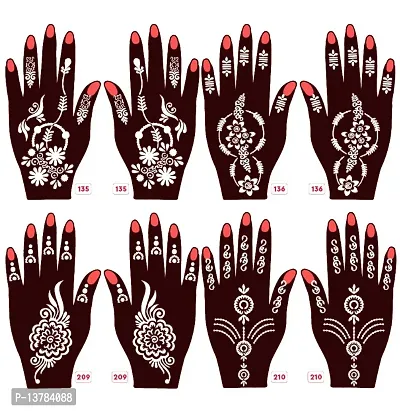 Apcutes mehndi stencils for both hands set of 4.-thumb0