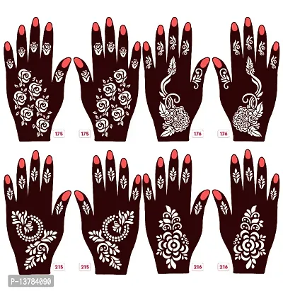 Apcutes mehndi stencils for both hands set of 4.-thumb0