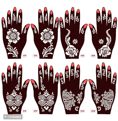 Apcutes mehndi stencils for both hands set of 4.-thumb0