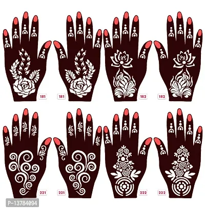 Apcutes mehndi stencils for both hands set of 4.-thumb0