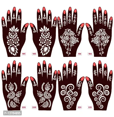 Apcutes mehndi stencils for both hands set of 4.-thumb0