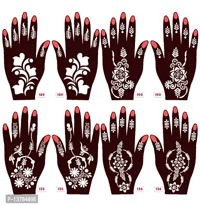 Apcutes mehndi stencils for both hands set of 4.-thumb0