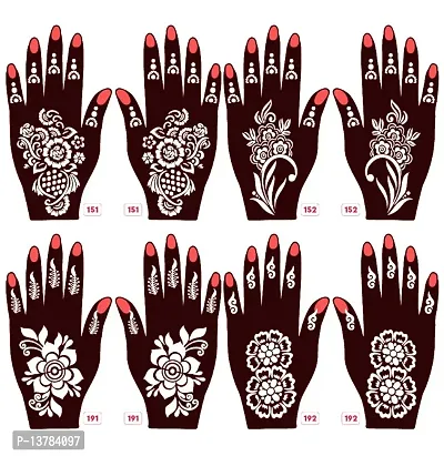 Apcutes mehndi stencils for both hands set of 4.-thumb0