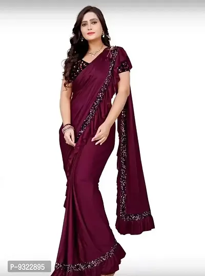 Stylish Lycra Sarees For Women-thumb0