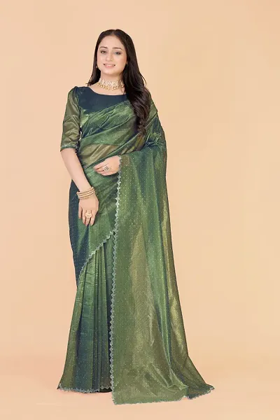 Best Selling Silk Blend Saree with Blouse piece 