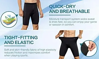 CPG SOFT Men's Cycling Shorts Bike Bicycle Pants Tights, Breathable & Absorbent (28) Black-thumb1