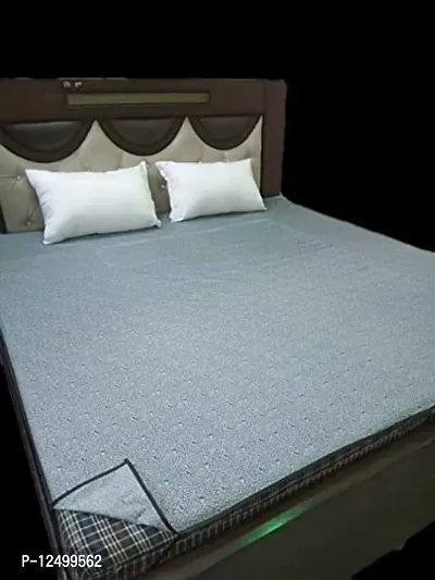 Home Dressing Bedsheet Protector Waterproof Double Bed, Blue-thumb4