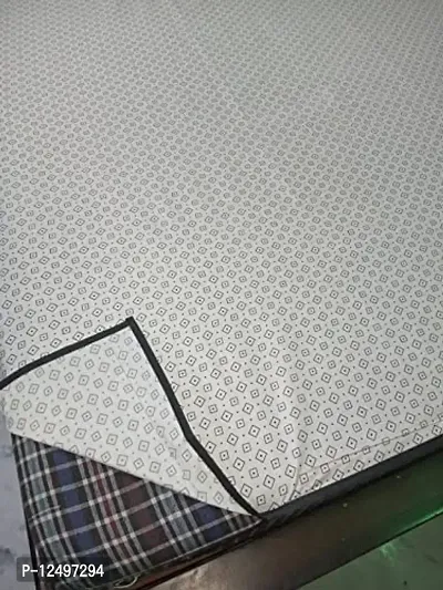CPG SOFT Self Design PVC Waterproof King Size Mattress Baby Plastic Sheet Protector 75""x78"" White-thumb2