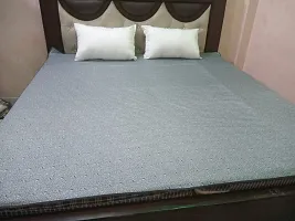 Home Dressing Bedsheet Protector Waterproof Double Bed, Blue-thumb2