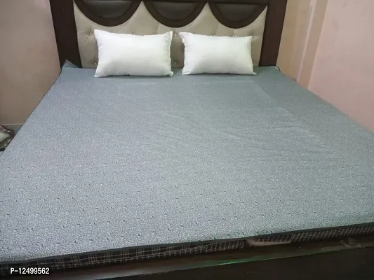 Home Dressing Bedsheet Protector Waterproof Double Bed, Blue-thumb3
