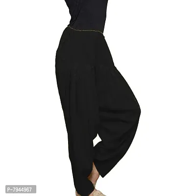 Trusha Dresses Women's Loose Fit Patiala/Salwar Pant (Free, Black)-thumb0